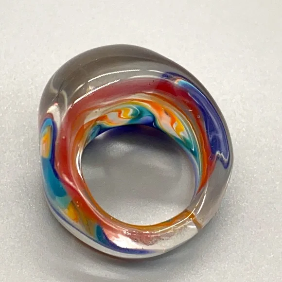 Vintage Murano glass ring in size 8.5?🌻 - Picture 6 of 8